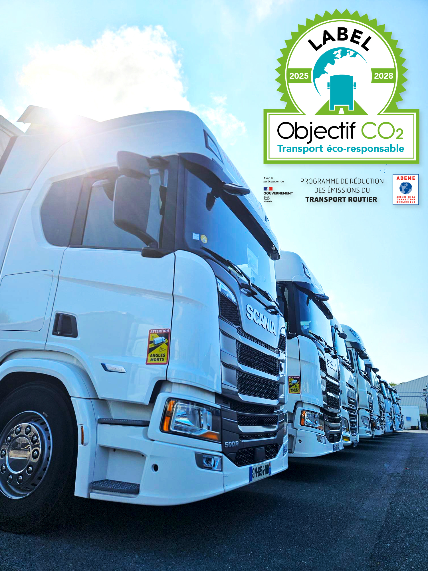 100% de notre flotte labellisée Objectif CO2